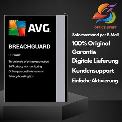 AVG BreachGuard | 1 Jahr für 1 PC | Schutz vor Datenlecks & Privatsphäre