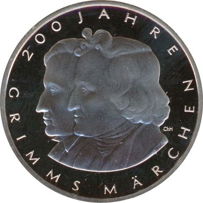 BRD 10 Euro 2012 F 200 Jahre Grimms Märchen PL Silber*