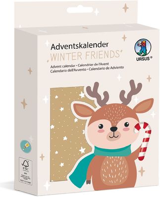 Bastelset Adventskalender Winter friends