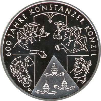 BRD 10 Euro 2014 F Konzil von Konstanz PL Silber*