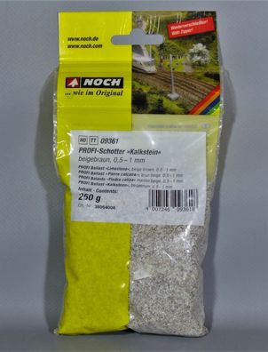 Noch H0 TT 09361 Profi-Schotter Kalkstein beigebraun 250g Deko Schüttgut NEU OVP