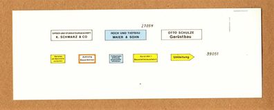 Vollmer H0 Beschriftung Schilder für 3690 Baugerüst Baustelle Gerüst NEU