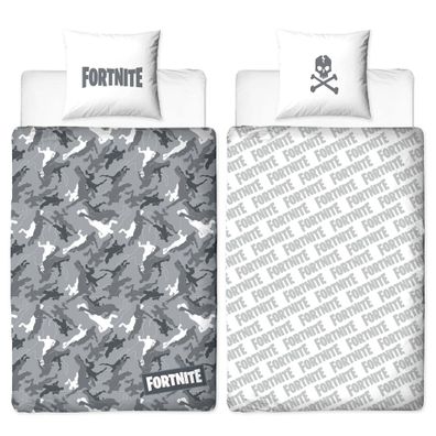 Fortnite Grey Bettwäsche Linon / Renforcé