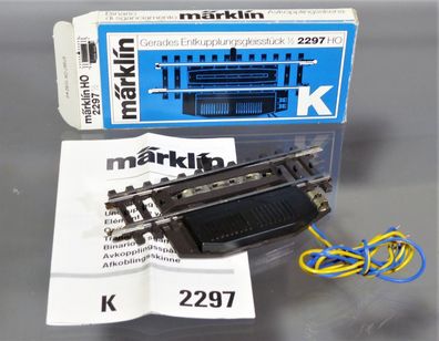 Märklin H0 K-Gleis 2297 Gerades Entkupplungsgleisstück 1/2 Entkupplung elektr NEU