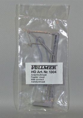 Vollmer H0 1304 Anschlußmast Oberleitung Fahrdraht Mast Strommast Zubehör NEU OVP