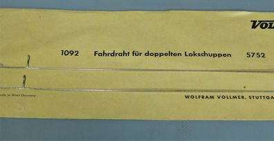 Vollmer H0 Oberleitung 1092 Fahrdraht für doppelten Lokschuppen 5752 60er/70er NEU