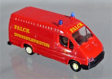 Praline H0 83707 Ford Transit Feuerwehr Falck Dykkertjenesten Blaulicht