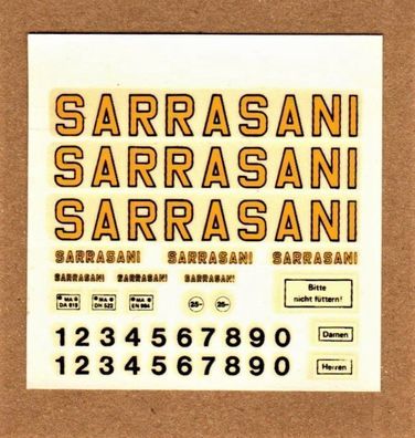 Preiser H0 Decals Naßschiebebilder 0601-37 Zirkus Sarrasani Wagen Zirkuswagen NEU