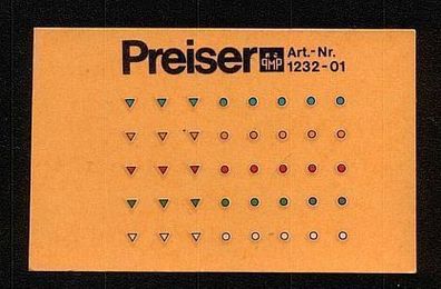 Preiser H0 1:87 Decals Naßschiebebilder 1232-01 Warntafeln Warnzeichen Gefahrgut NE