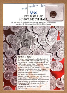 REPRO Haller Heller - Ausgabe 1977 Volksbank Schwäbisch Hall 925 K75