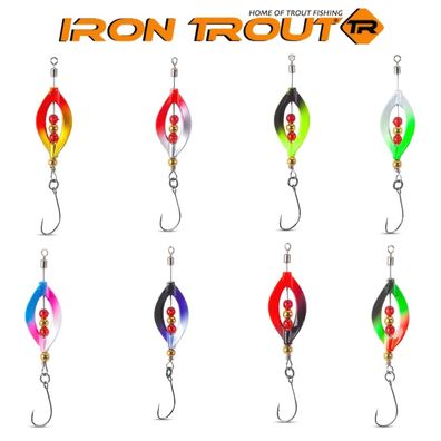 Blinker Kunstköder Spoon Iron Trout Swirly Loop Lure 2,8 Gramm Forellenköder