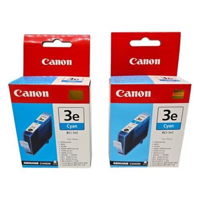 2x Original Canon BCI-3eC Cyan Tintenpatronen - Canon BCI-3 Neu