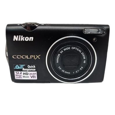 Nikon Coolpix S5100 Digitalkamera 12.2MP 5xZoom Schwarz Pixelfehler LESEN!