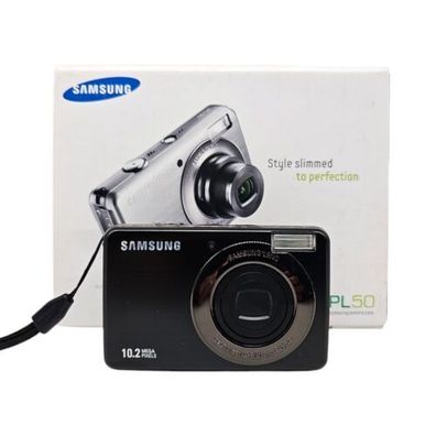 Samsung PL50 Digitalkamera 10,2MP Schwarz Camera OVP Guter Zustand