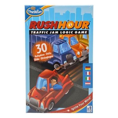 ThinkFun 76369 Rush Hour Mitbringspiel 30 Aufgaben Kinderspiel Logikspiel Neu