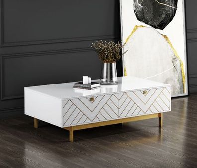 Edler Hochglanz Couchtisch Tisch Edelstahl Sofa Beistelltisch Usa Luxus Klasse