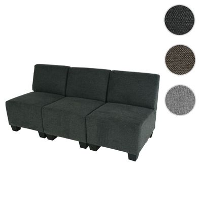 Modular 3-Sitzer Sofa Couch Lyon, Stoff/Textil