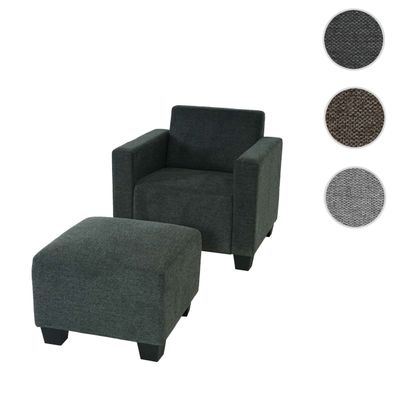 Modular Sessel Loungesessel mit Ottomane Lyon, Stoff/Textil