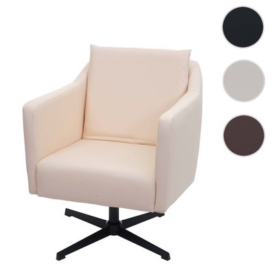 Lounge-Sessel HWC-H93b, Sessel Cocktailsessel Relaxsessel mit Fußkreuz, drehbar