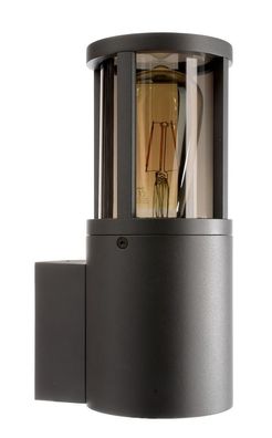 Deko Light Facado II Wandleuchte aussen rund dunkelgrau getönt IP65 E27 Modern