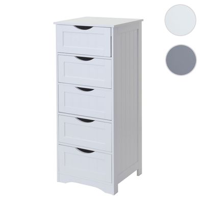 Kommode HWC-B65, Schubladenschrank Schrank, 5 Schubladen 100x40x35cm