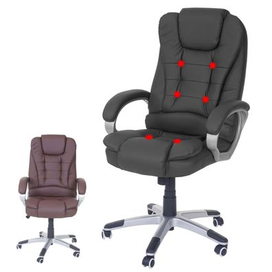 Massage-Bürostuhl Blackburn, Massagestuhl Drehstuhl Chefsessel