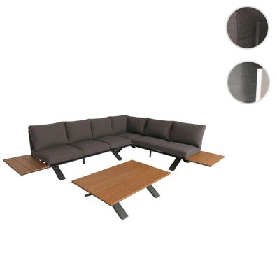 Aluminium Garten-Garnitur HWC-M62, Sitzgruppe Garten-/Lounge-Set Sofa, Holzoptik