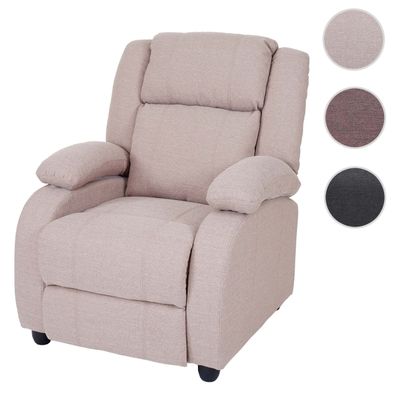 Fernsehsessel Lincoln, Relaxsessel Liege Sessel, Stoff/Textil