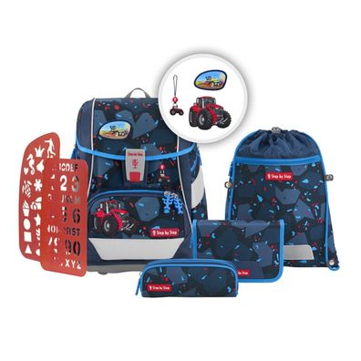 Step by Step 2in1 Plus Schulrucksack-Set 6tlg. Tractor Freddy