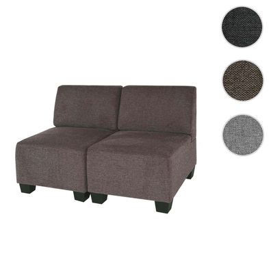 Modular 2-Sitzer Sofa Couch Lyon, Stoff/Textil