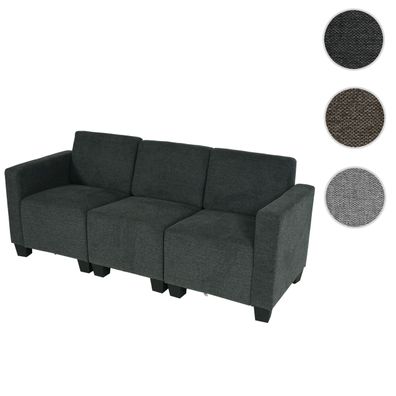 Modular 3-Sitzer Sofa Couch Lyon, Stoff/Textil