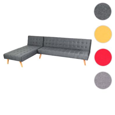 Ecksofa HWC-K38, Sofa Klappsofa, Liegefläche links/rechts, MVG-zertifiziert 256cm