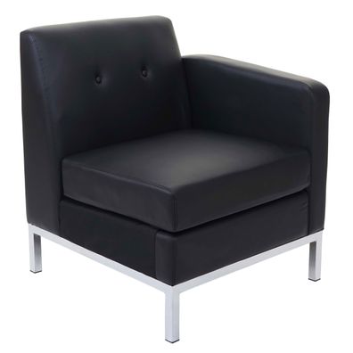Sessel HWC-C19, Modular-Sofa Seitenteil rechts mit Armlehne, erweiterbar Kunstleder