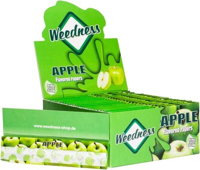 Weedness Long-Paper mit Geschmack King Size 50 Heftchen Apple - Bunte Papers Long