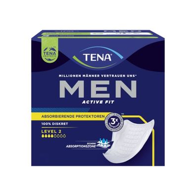 TENA Men Active Fit Level 2 Inkontinenzeinlage | Packung (20 Stück)