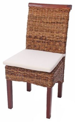 2er-Set Esszimmerstuhl Korbstuhl M45 Stuhl Bananengeflecht