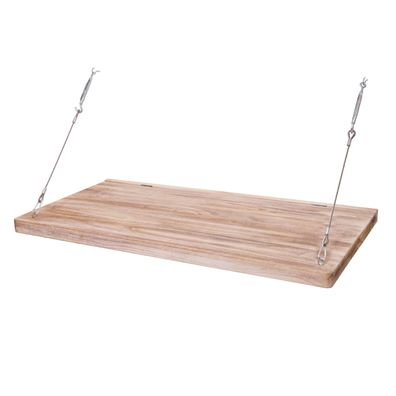 Wandtisch HWC-H48, Wandklapptisch Tisch mit Tafel, klappbar Massiv-Holz