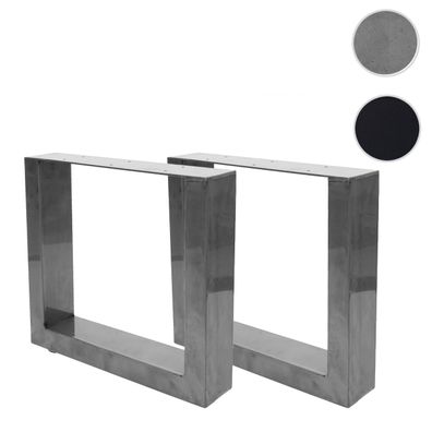 2er-Set Tischbein HWC-H33, für Couchtisch Sitzbank Tischgestell, Industrial 37x40cm