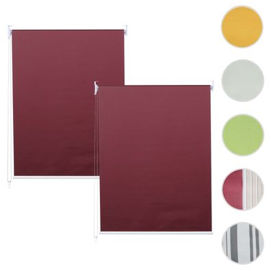 2er-Set Rollo HWC-D52, Fensterrollo Jalousie, 120x230cm Sonnenschutz blickdicht