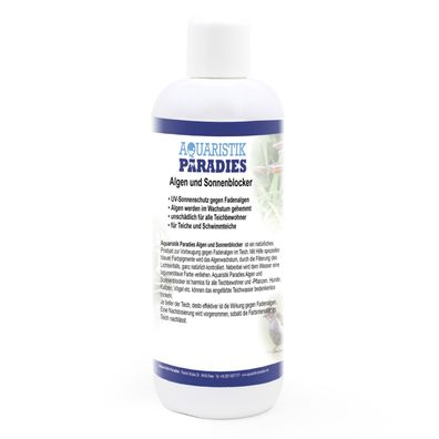 Aquaristik Paradies Algen und Sonnenblocker 500 ml (behandelt einmalig 40.000 l)