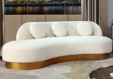 Sofa 3 Sitzer Polster Textil Modern Relax Sitz Luxus Möbel Wohnlandschaft Samt