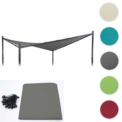 Ersatz-Bezug für Pergola HWC-A41, Sonnensegel Ersatzbezug, 3x3m Polyester