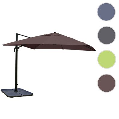 Gastronomie-Ampelschirm HWC-A96, 3x3m (Ø4,24m) Polyester Alu/Stahl 23kg