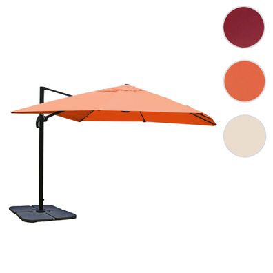 Gastronomie-Ampelschirm HWC-A96, Sonnenschirm 3x3m (Ø4,24m) Polyester Alu/Stahl 23kg