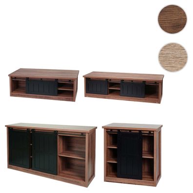 Wohnzimmerset aus TV-Rack, Sideboard, Kommode und Couchtisch HWC-K75