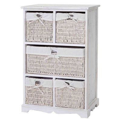 Kommode Dundee, Schubladenschrank, Shabby-Look Vintage 90x60x30cm