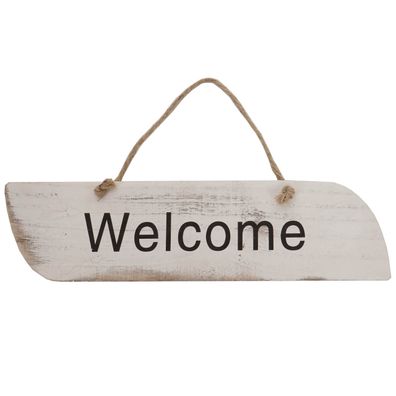 Wandschild Welcome, Dekoschild Holzschild, Shabby-Look