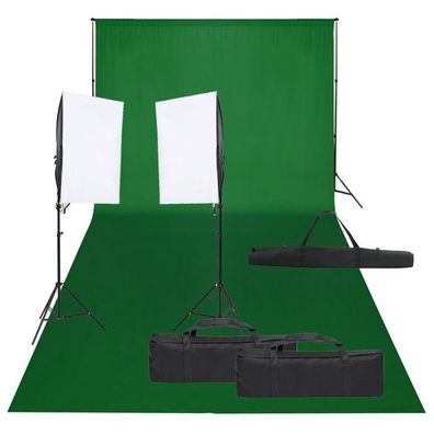 vidaXL Fotostudio-Set mit Beleuchtung und Hintergrund