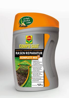 COMPO SAAT® Rasen-Reparatur Komplett Mix+, 1,2 kg