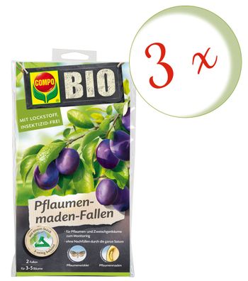 3 x COMPO BIO Pflaumenmaden-Fallen, 2 Stück